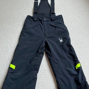 Boys SPYDER ski pants detachable suspenders